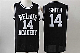 Bel-Air Academy 14 Will Smith Black Stitched Movie Jersey,baseball caps,new era cap wholesale,wholesale hats